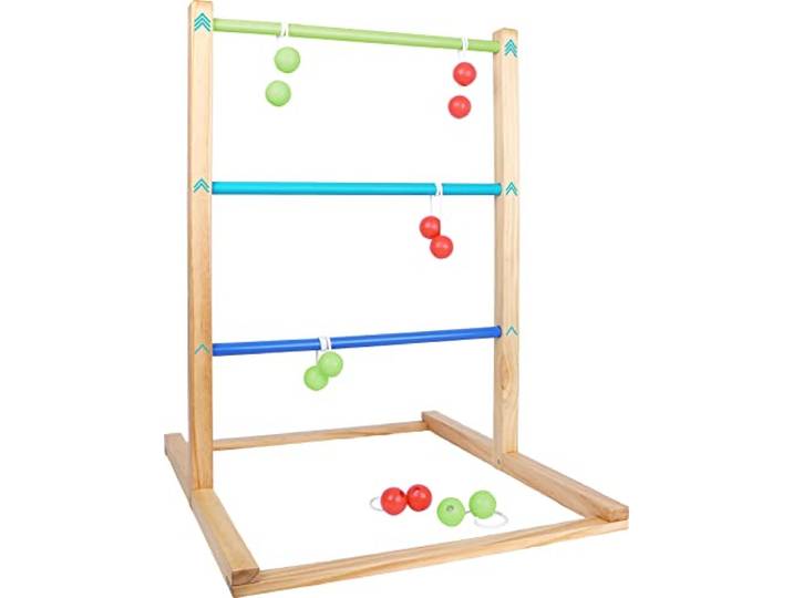small foot Wurfspiel Leitergolf „Active“ aus Holz, Outdoor-Spiel für Groß und Klein, ab 3 Jahren, 12034