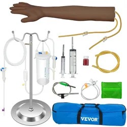 VEVOR Scientific Injektionsarm Intravenöse Injektion, Trainingsarm Komplette intravenöse Injektion, Injektionsarm Braun Training Modell Blutentnahmearm Venenpunktion Medizin- und Pflegestudenten
