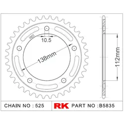 RK Kettenrad 5835 44 Zähne