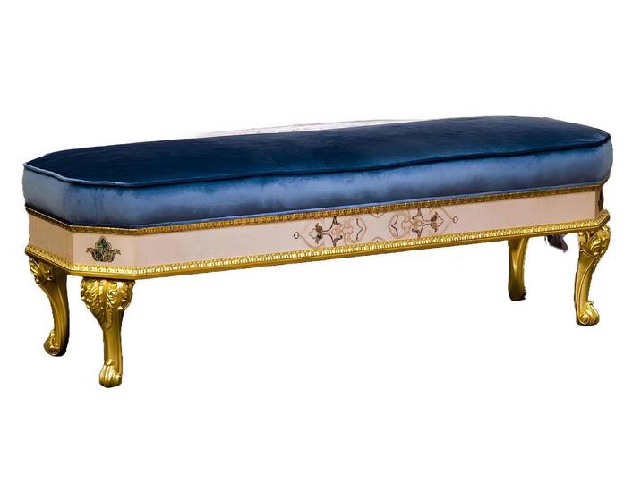 Xlmoebel Hocker Eleganter Polsterhocker mit gepolsterter Sitzfläche (Hocker, Hocker), Hergestellt in Europa