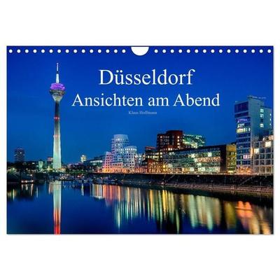 Düsseldorf - Ansichten am Abend (Wandkalender 2027 DIN A4 quer), CALVENDO Monatskalender
