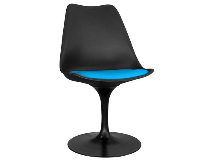 Chaise de salle à manger - chaise pivotante noire - Agathe Turquoise