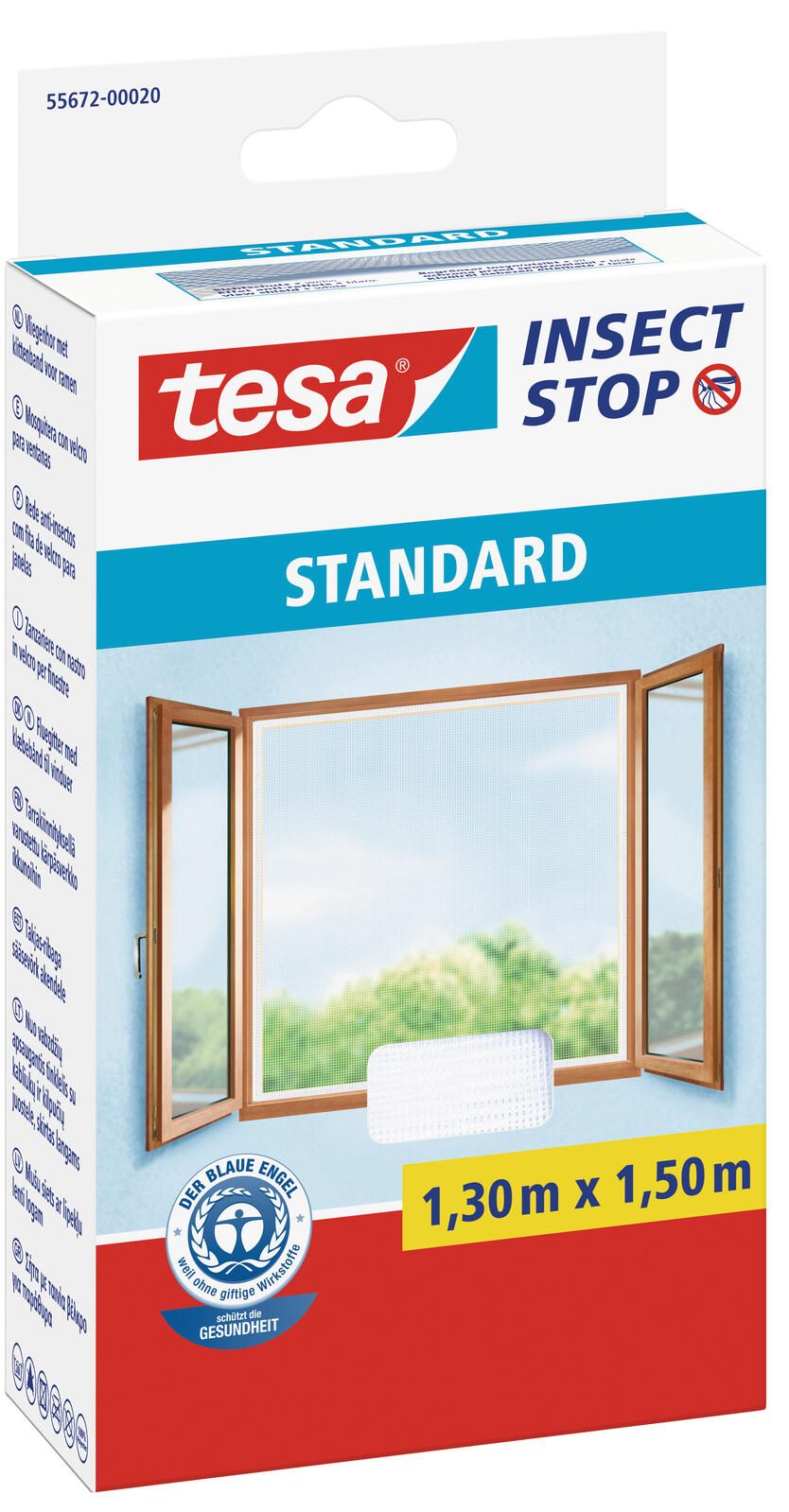tesa Fliegengitter Insect Stop STANDARD weiß 1,3 x 1,5 m 55672-00020-07