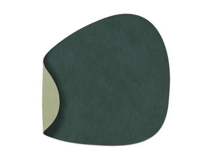 LIND DNA Set de table curve réversible Nupo S 1 pièce Dark green-olive green