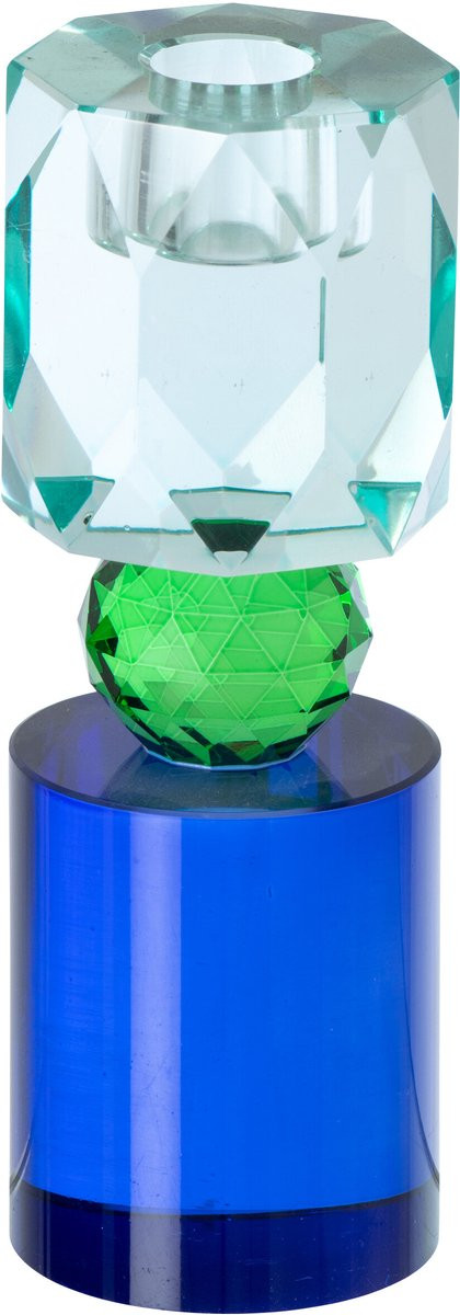 J-Line kaarshouder van glas in blauw/groen