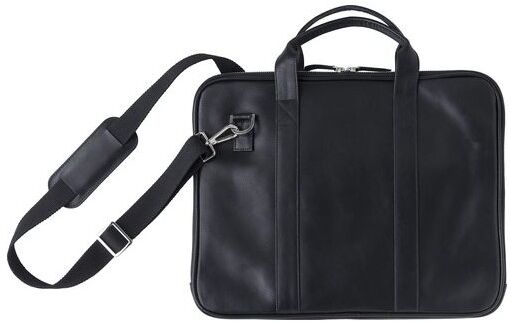 Sacoche en cuir personnalisée pour ordinateur portable - Michael cuir nylon métal noir