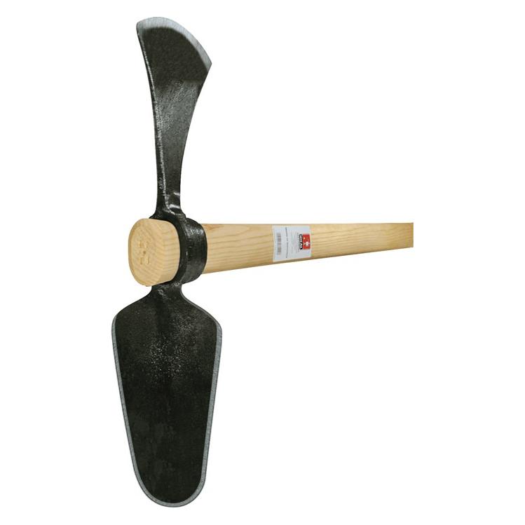 Idealspaten Wiedehopfhacke mit Ovalblatt geschmiedet ovales Auge Eschenstiel 105 cm (66700001)