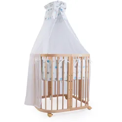 BABYBETT NATUR, 7in1 mit Matratze