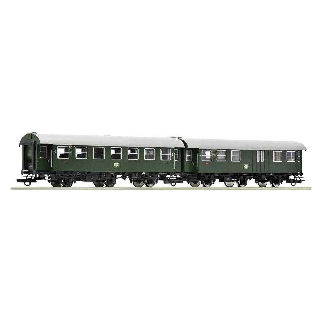 Roco 6200124 H0 2er-Set 2 Umbauwagen der DB Wagen 2. Klasse Gattung B3yge, Wagen (Spur H0) (6200124)