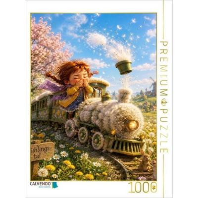 CALVENDO Puzzle Fahrt durchs Frühlingstal | 1000 Teile Lege-Größe 64x48cm Foto-Puzzle für glückliche Stunden