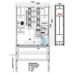 GSAB Elektrotechnik Meß-Wandlerschrank 43.W400.AR01