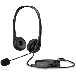 HP Stereo-USB-Headset G2 (Kabelgebunden, USB-A), Office Headset, Schwarz