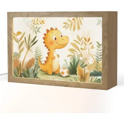 NACHTTISCHLAMPE Dino - Fußball - Orange 30x20 cm