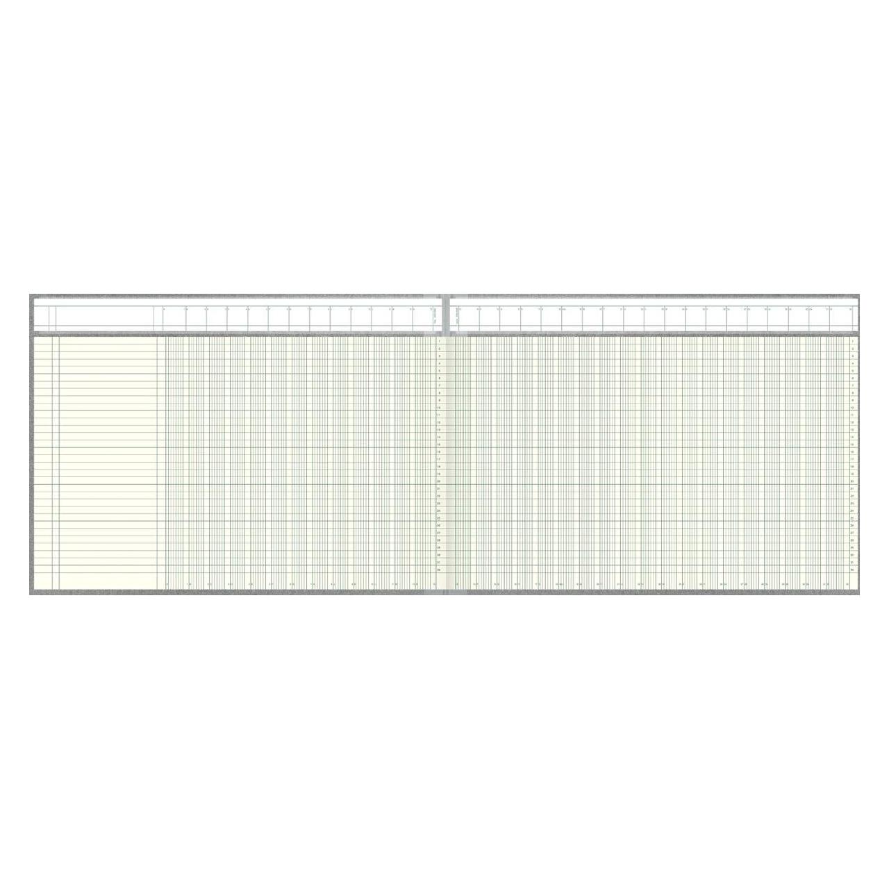 König & Ebhardt Spaltenbuch 42,5x29,7cm mit Kopfleiste 32 Spalten 96 Blatt hellblau (Harter Einband) (8611822)
