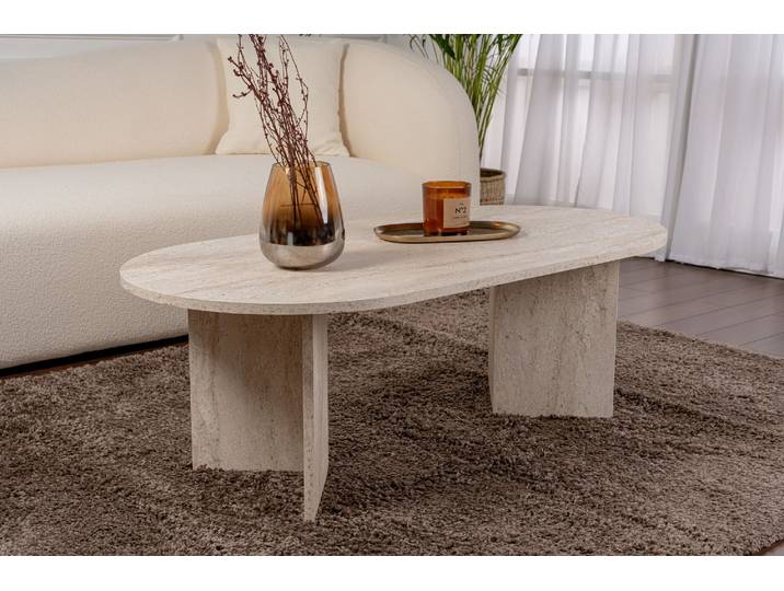 Skye Decor, Sable - Travertine, Couchtische, Travertin, 119 x 40 x 60 cm
