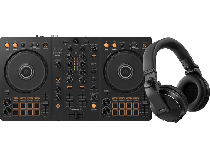 Pioneer DJ DDJ-FLX4 + Pioneer DJ HDJ-X5 Zwart