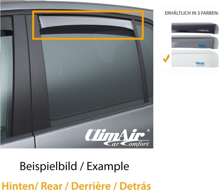 Climair Windabweiser Master (Hintere Türen) Glasklar Clk0044329k Hinten