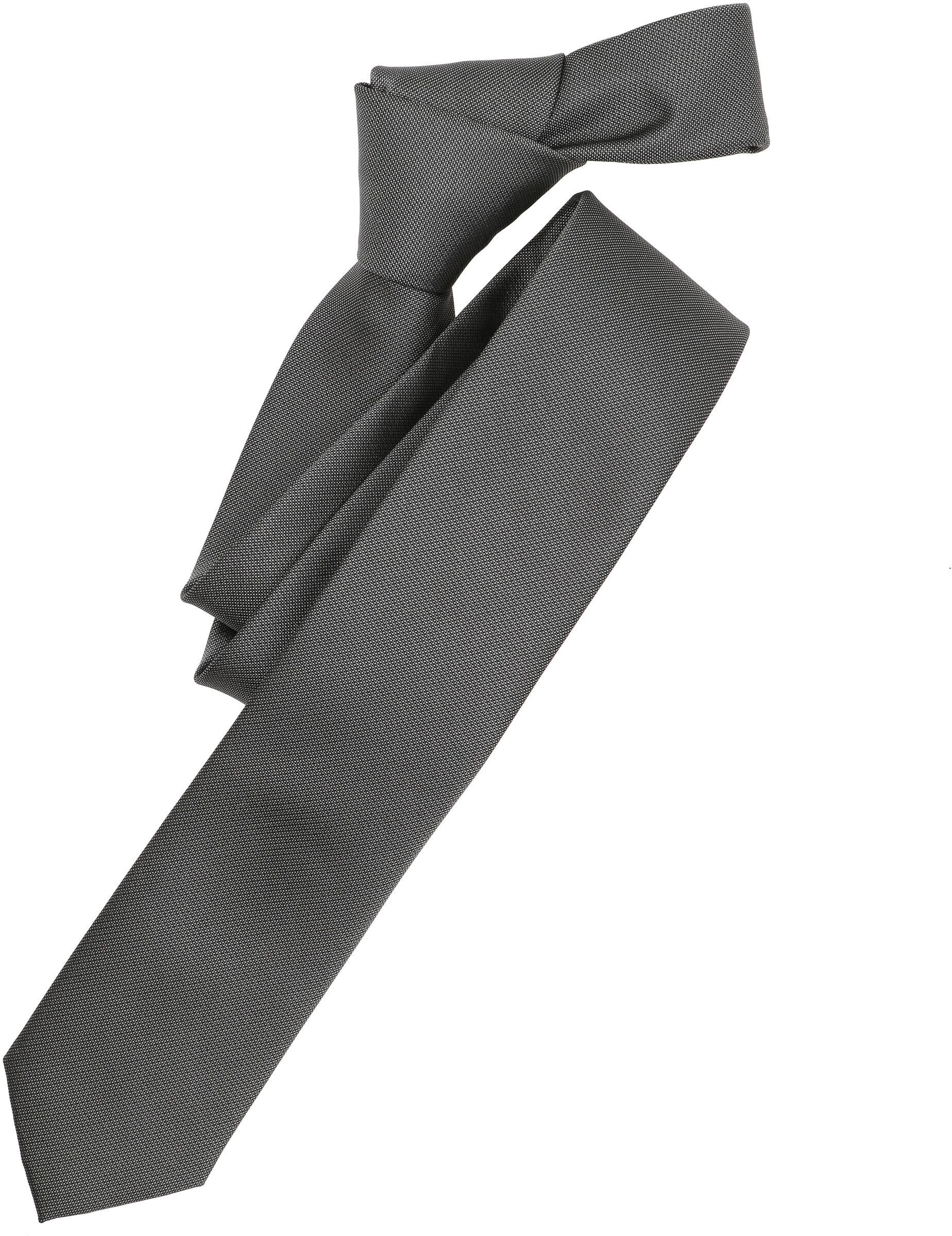 Krawatte VENTI "VENTI Krawatte uni", Herren, grau, 70% Polyester, 30% Seide, Krawatten