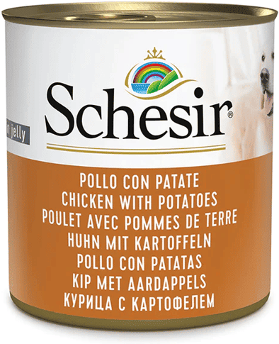 Schesir Dog Lata Frango com Batatas 16 unid x 285g