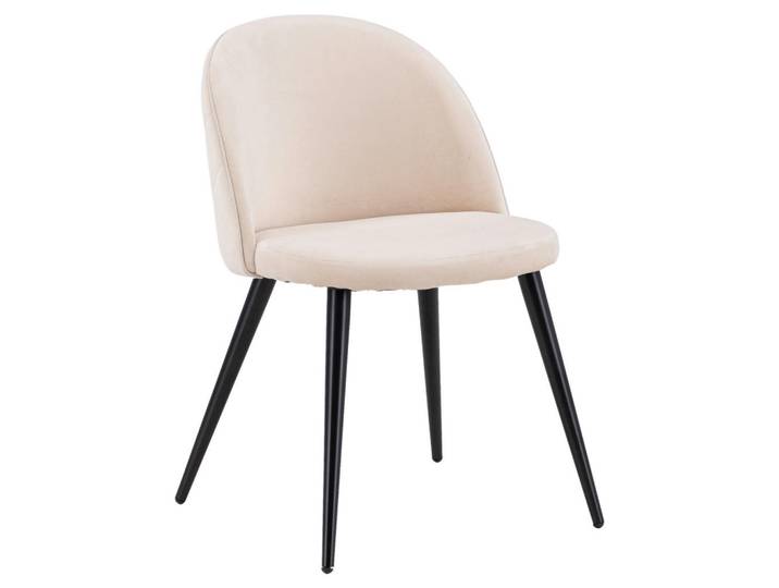 Livetastic Stuhl-Set, Schwarz, Beige, Metall, Rundrohr, 50x76.5x57 cm, Esszimmer, Stühle, Esszimmerstühle, Esszimmerstühle-Set