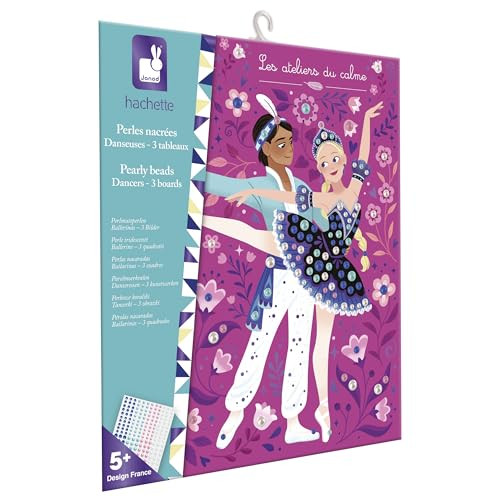 Janod Creatieve knutselset ballerina afbeeldingen met parelmoerkralen en stickers