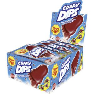 Chupa-Chups Lutscher Crazy Dips Cola, mit Brausepulver & Knistereffekt, 336g, 24 Stück