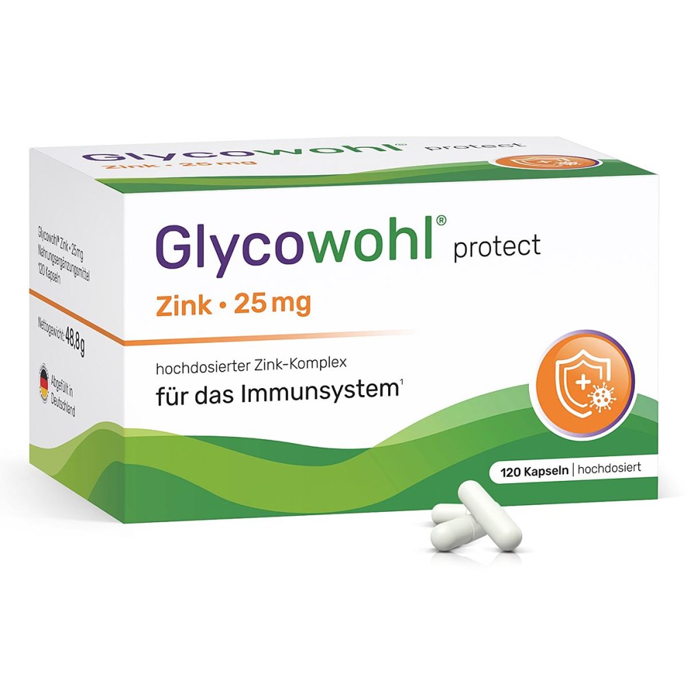 Heilpflanzenwohl GmbH Glycowohl Zink-Komplex 25 mg hochdosierte Kapseln vegan 19404668