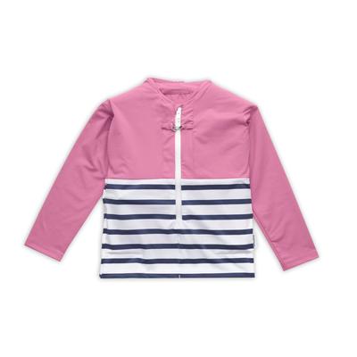 Floatee - Das Anti-Ertrinken T-Shirt für Kinder mit UV-Schutz, pink - Gr. 110 | Langarm T-Shirt Komplettset
