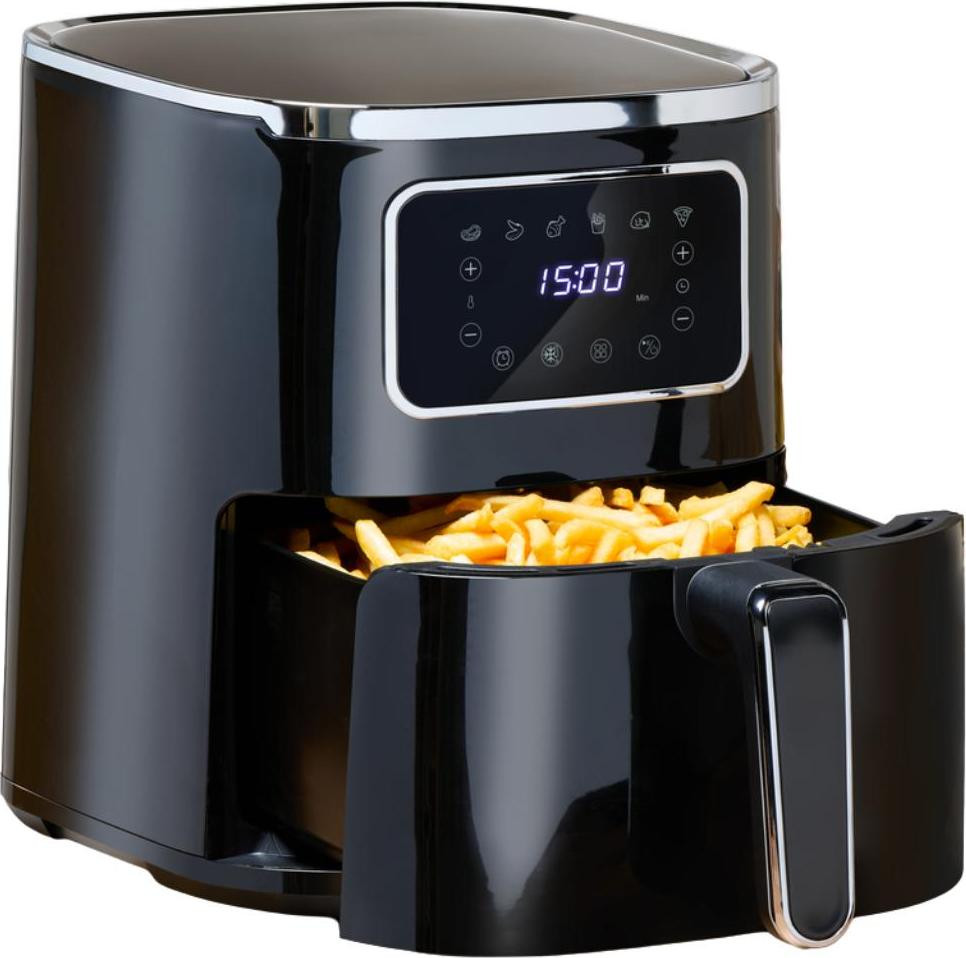 Alpina Airfryer 4.5L - Heteluchtfriteuse met digitaal touchscreen en timer - 1450W