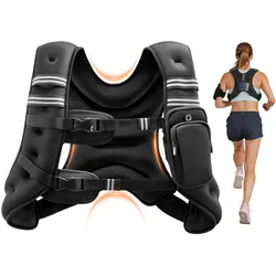 VEVOR Gewichtsweste 9,22 kg mit reflektierendem Streifen, verstellbare Schnalle, Körpergewichtsweste für Männer und Frauen, Trainingsgerät für Krafttraining Laufen Joggen Fitness Gewichtsverlust
