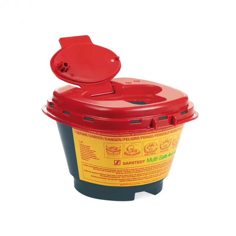 SARSTEDT AG & Co. KG Multi-Safe twin plus 1500 REC Kanülen-Entsorgungsboxen, 1,5 Ltr. 77.3884.215