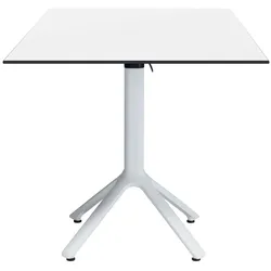 RestooTab - Klappbarer Outdoor Tisch Nemo weiß 70x70cm Dekor weiß
