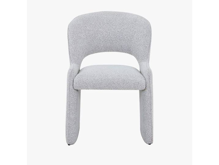 Fauteuil tissu bouclette gris