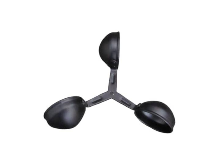 Drei Tassen Windgeschwindigkeitssensor Messgerät Zubehör Aluminiumlegierung(Black small 120mm)