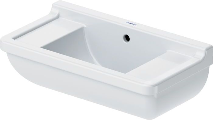 Duravit Starck 3 Handwaschbecken 07515000001 Wondergliss, Hahnloch Vorstich, weiß