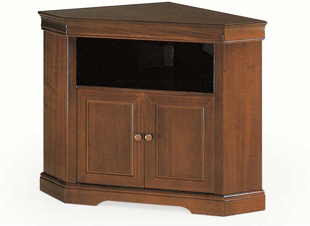 Pharao24.de Fernsehschrank für die Ecke im klassischen Stil Nussbaumfarben
