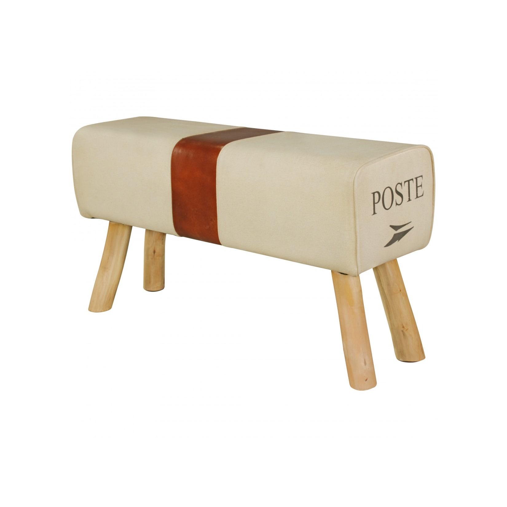 Sitzbank Turnbock 90cm Echtleder Sitzhocker Sprinbock Hocker Garderobenbank