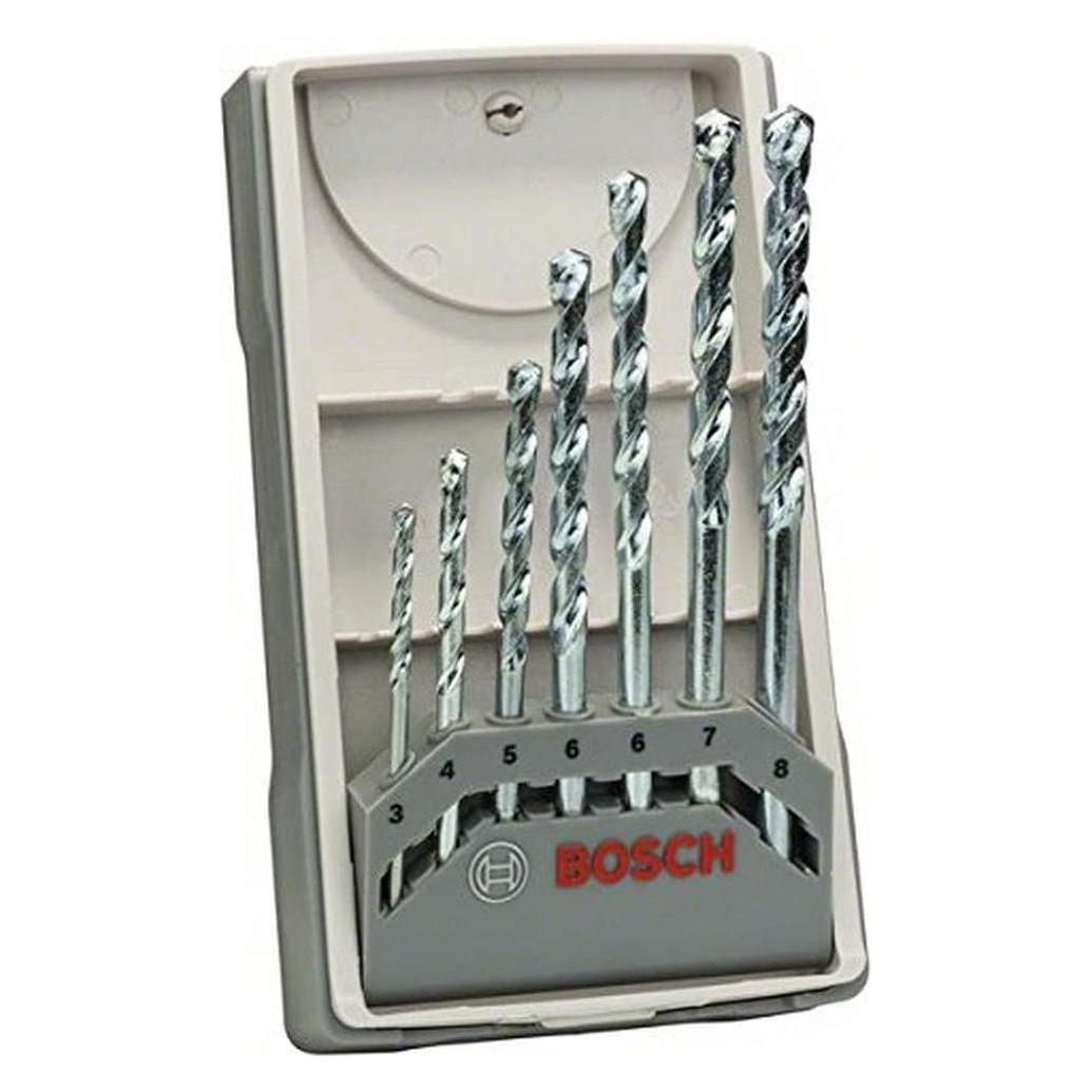 Bosch Professional Zubehör 7-tlg. CYL-1 Mauerwerkbohrer-Set, 3/4/5/6/6/7/8 mm (2607017079)