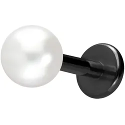 Titan Labret mit Innengewinde SYNTHETISCHE PERLE