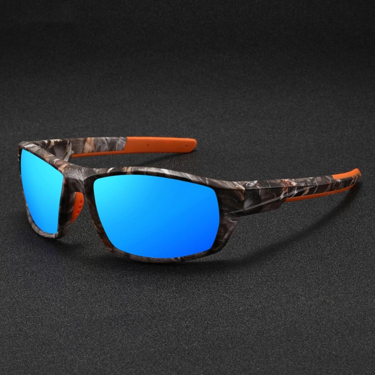 INF Lot de 3 Lunettes de Soleil Polarisées avec Étuis - Monture Pleine pour Cyclisme et Conduite, Branches à Ressort,