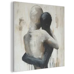 AKUSTIKBILD Abstrakt - Liebe - Schwarz und weiß - Modern Akustikpaneele 90x90 cm