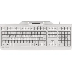 Cherry KC 1000 SC Keyboard mit Smart Card Reader USB weiß-grau