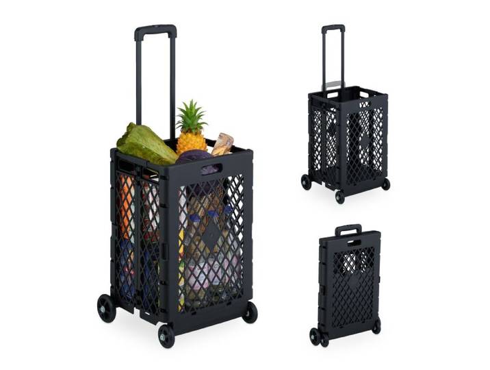 Relaxdays Chariot de courses pliable