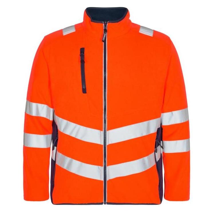 F. Engel Fleecejacke Safety orange/blau ink Gr. XL (XL) (1192-236-10165_XL)