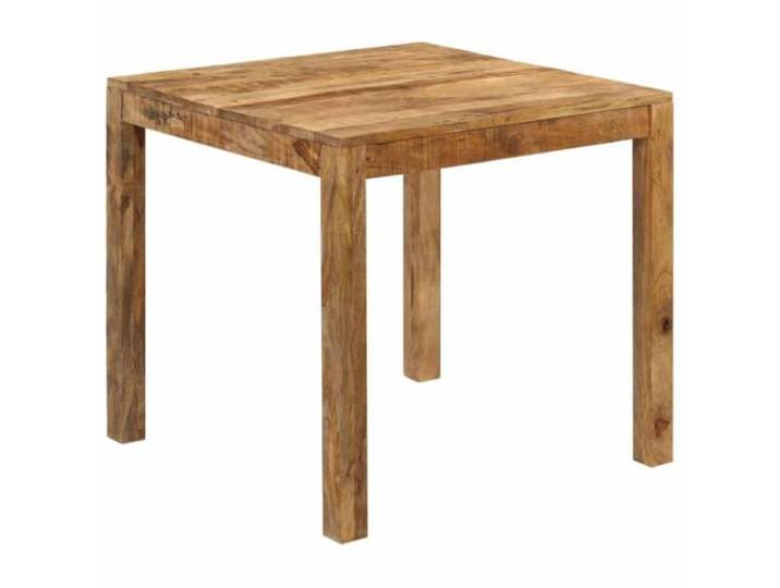 GHVBNMF Esstisch Massivholz Mango 82x80x76 cm Küchen Tisch Rustikal Kompakter Holztisch im Landhausstil für kleine Esszimmer & Küchen, handgefertigtes Unikat aus rauem Mango-Massivholz.