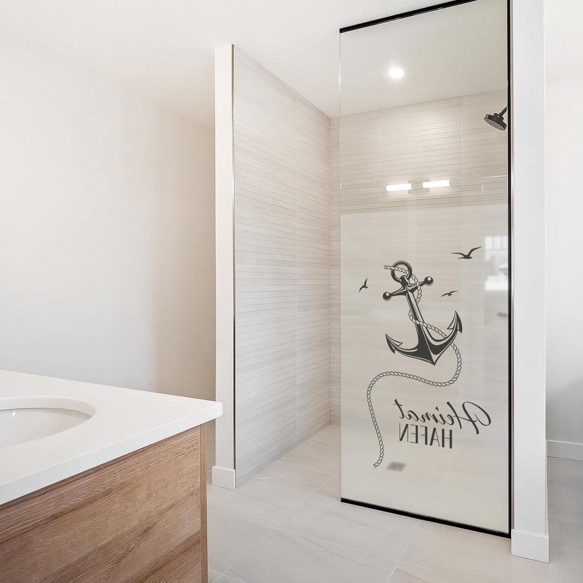 Zwarte privacy folie voor badkamerramen, waterdicht ontwerp, 50 x 80 cm