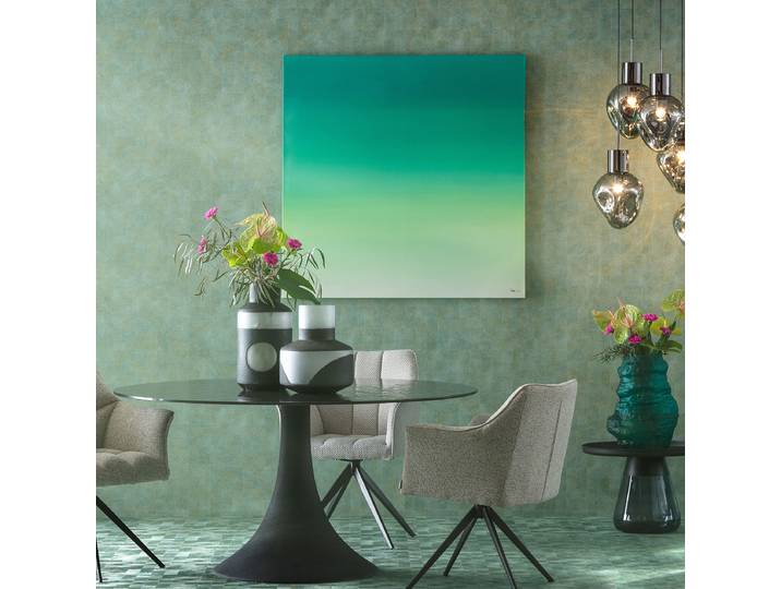 Toile Tendance Type A Coton Vert/Vert 120 x 120 x 3cm