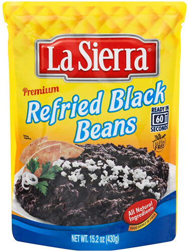 La Sierra Black Beans Refried Pouch 430g