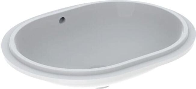 Geberit Sous-meuble lavabo VariForm 62,5x49 cm, sans trop-plein, avec trop-plein, elliptique, blanc brillant (500757012)