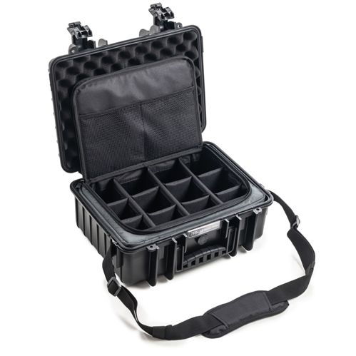 B&W Outdoor Koffer Type 4000 schwarz mit Fototasche